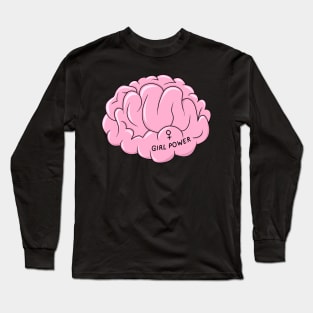 Girl Power Brain Long Sleeve T-Shirt